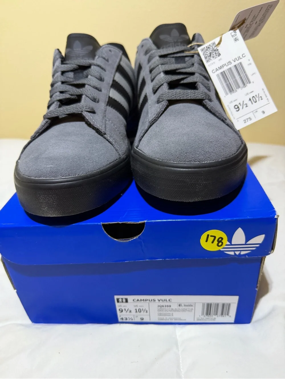 Adidas Originals Campus Vulc Men's Athletic Shoe Grey Sneaker
